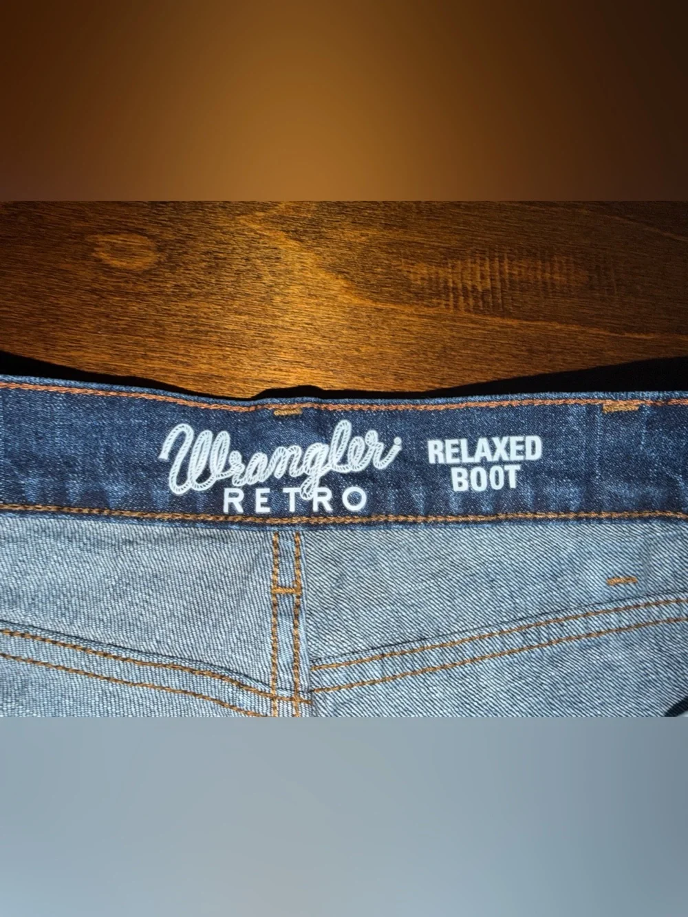 Wrangler Retro Relaxed Bootcut Men's Jeans 36x32 Dark Wash With Fading WRT20JH